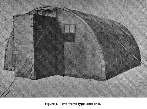 M-1948 Tent, , Frame Type, Sectional